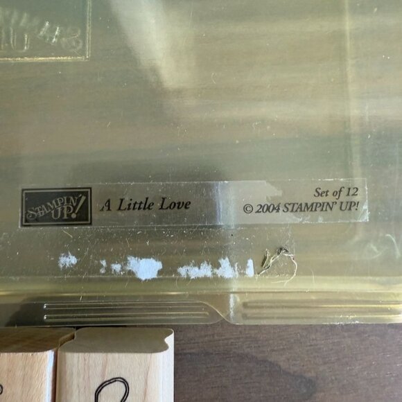 Stampin Up! A Little Love Rubber Stamp Set Of 12 Wood-Mounted Crafting Supplies - Picture 3 of 12